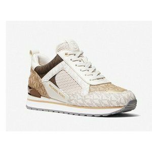 Michael Kors Women's Wilma Trainer Sneakers Shoes Cream Multi